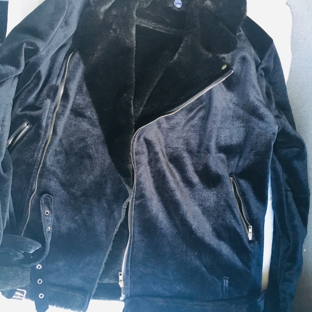 Black bomber jacket